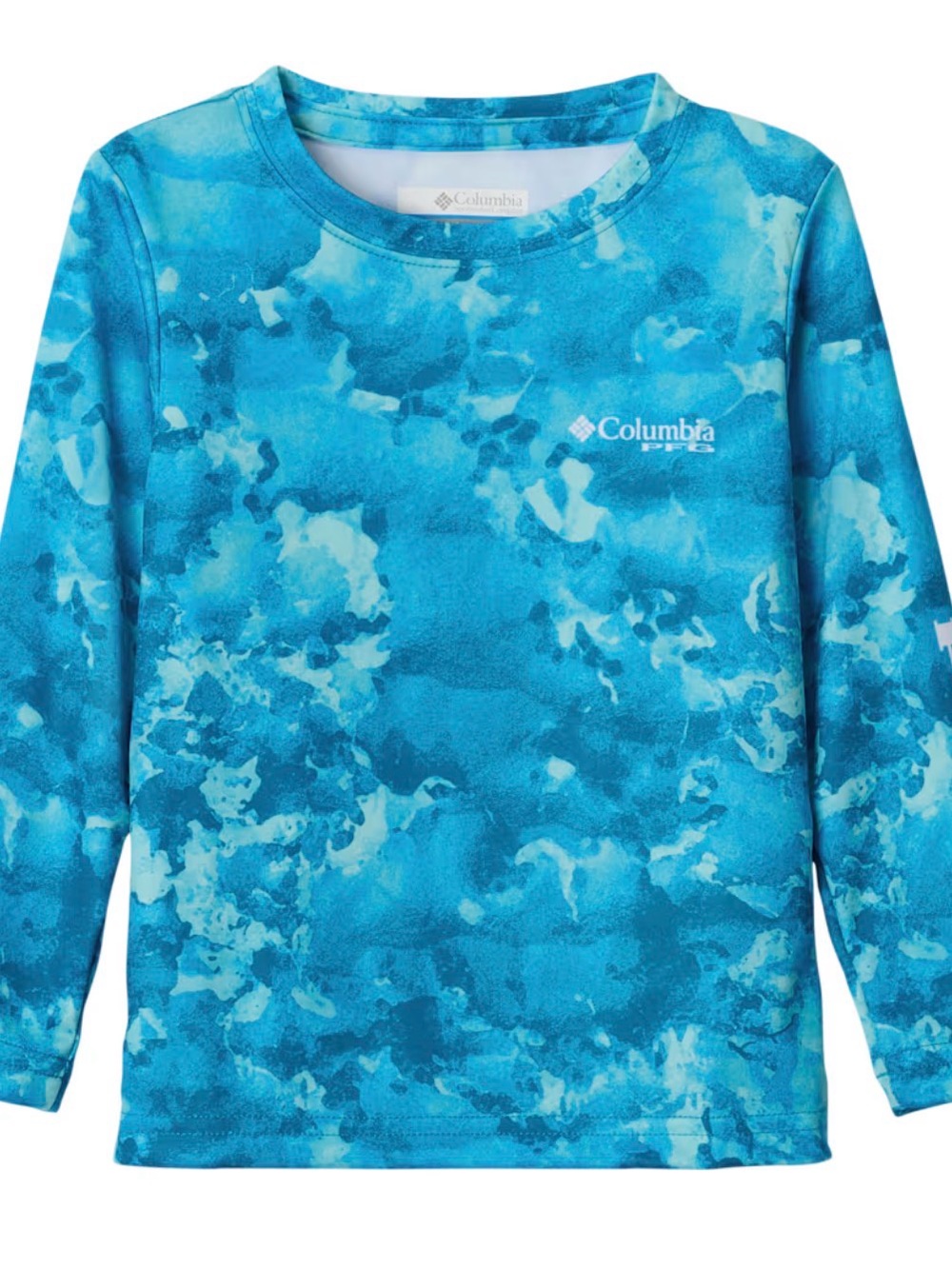 Columbia Kids Blue Aqua Tie-Dye Rashguard